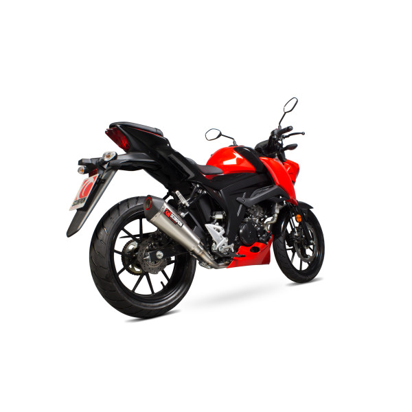 Scorpion Exhaust Suzuki GSX-S 125 / GSX-S 150 2017 - 2021 Serket Taper Full System Brushed Stainless Steel Sleeve